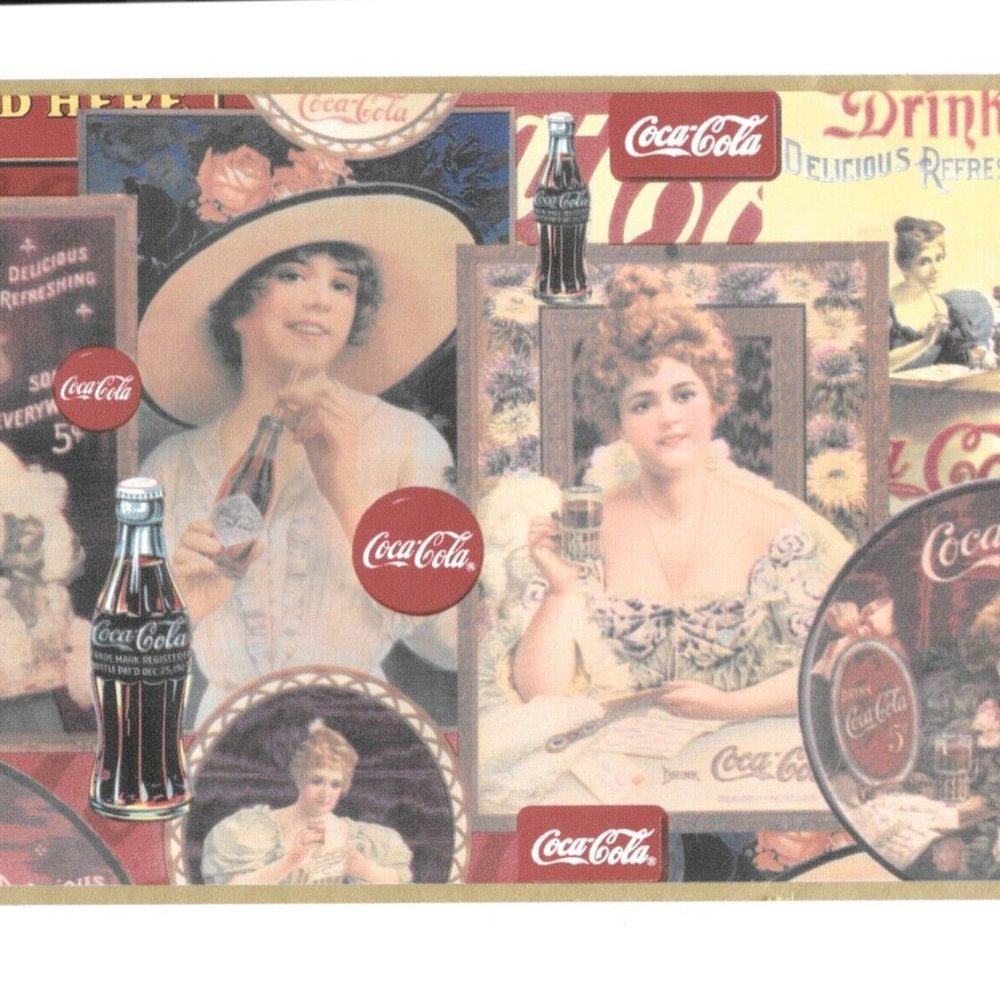 Vintage Coca Cola Wall Paper Border